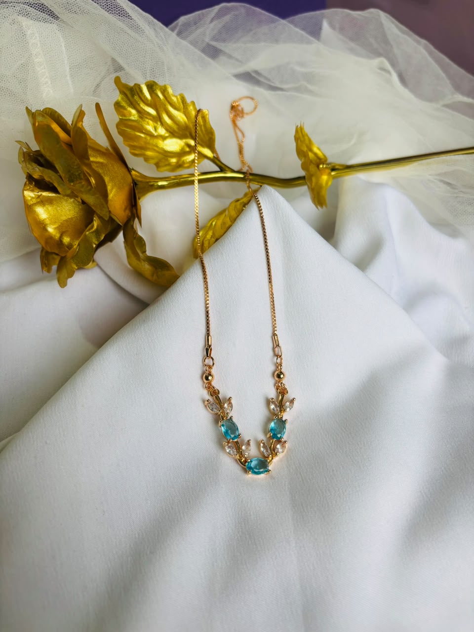 Blue Stone Neck Chain