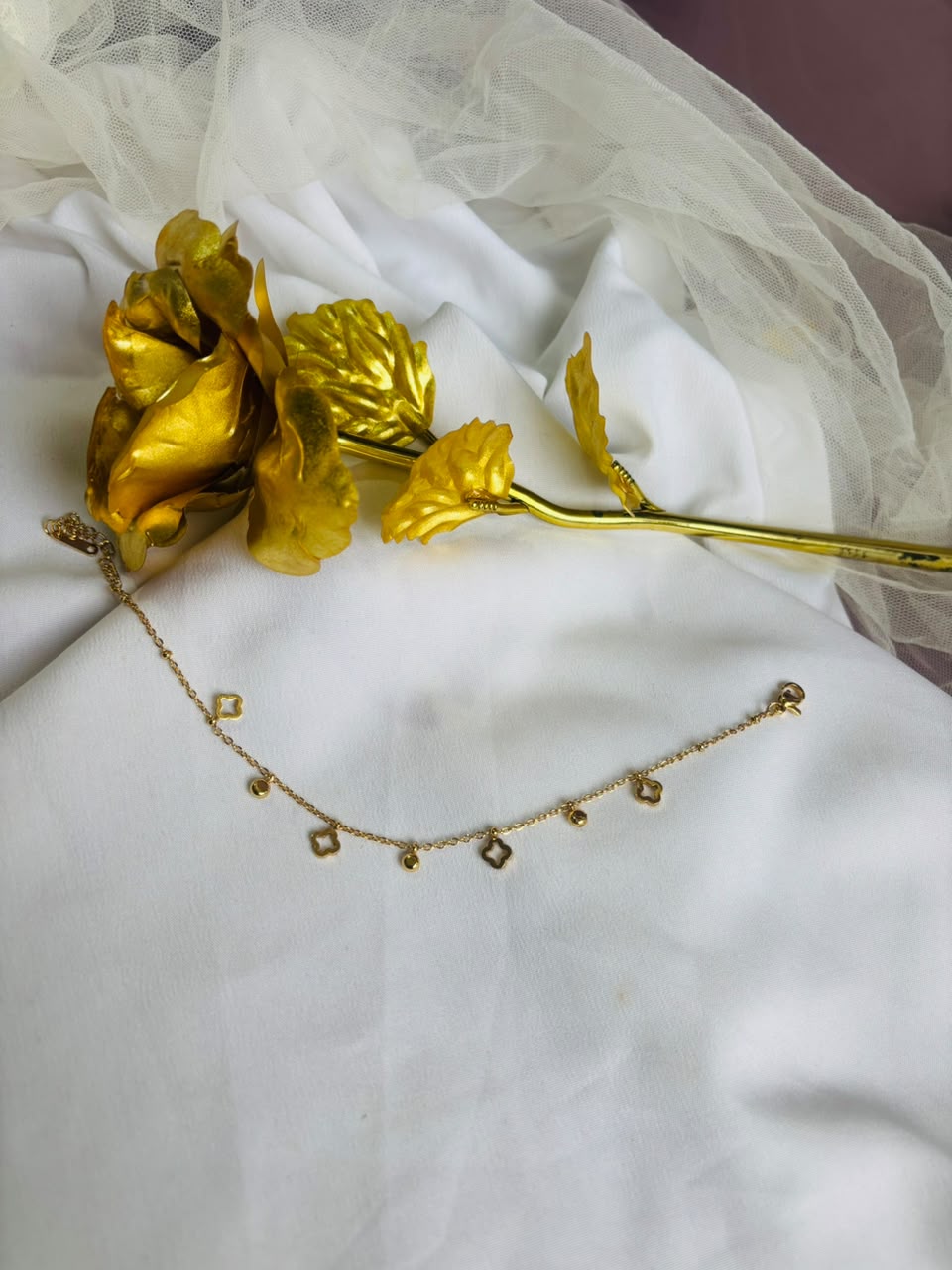 Flower & Diamond Bracelet