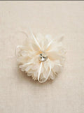 White flower hair clutch