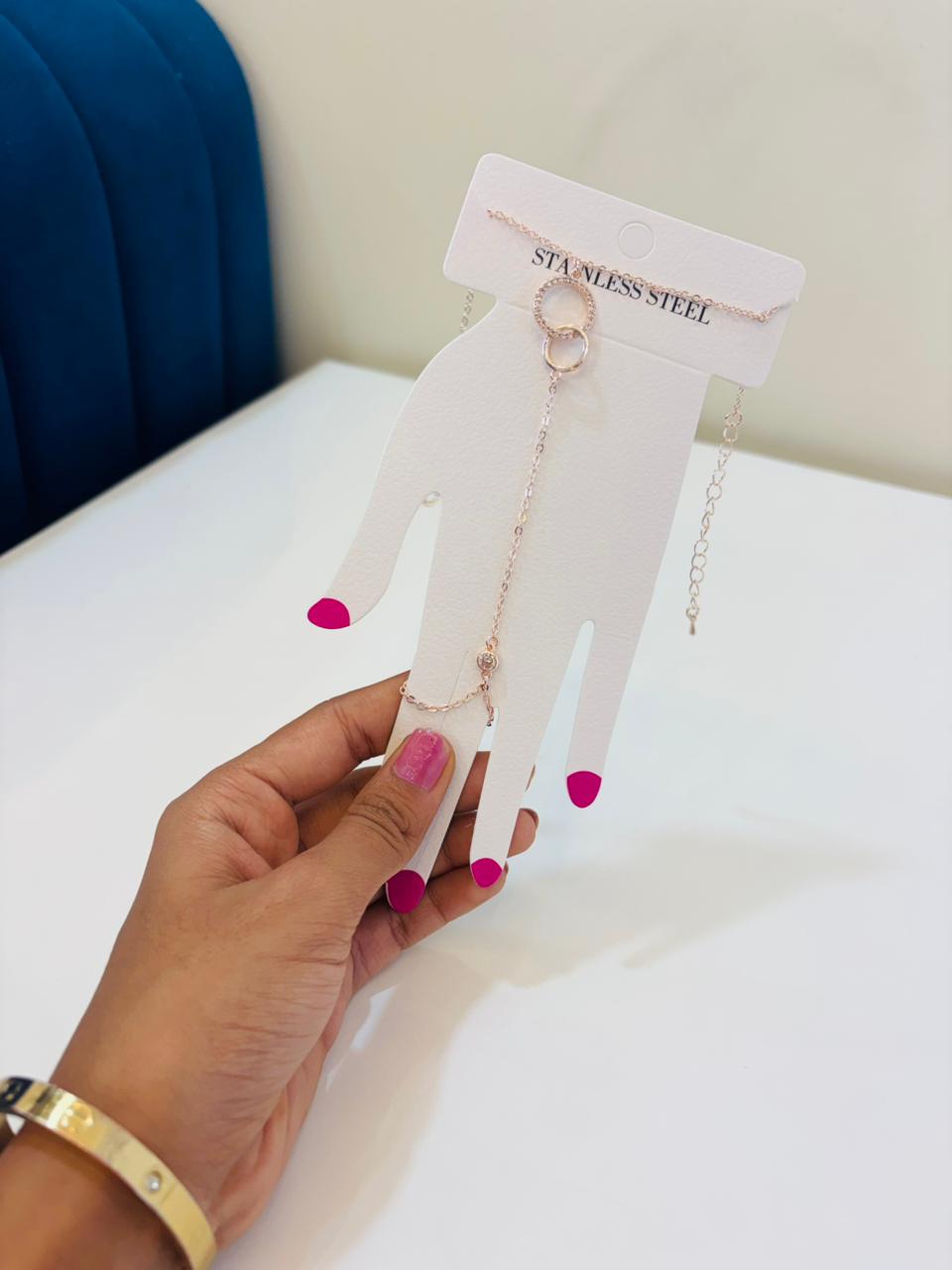 Crystal hand chain