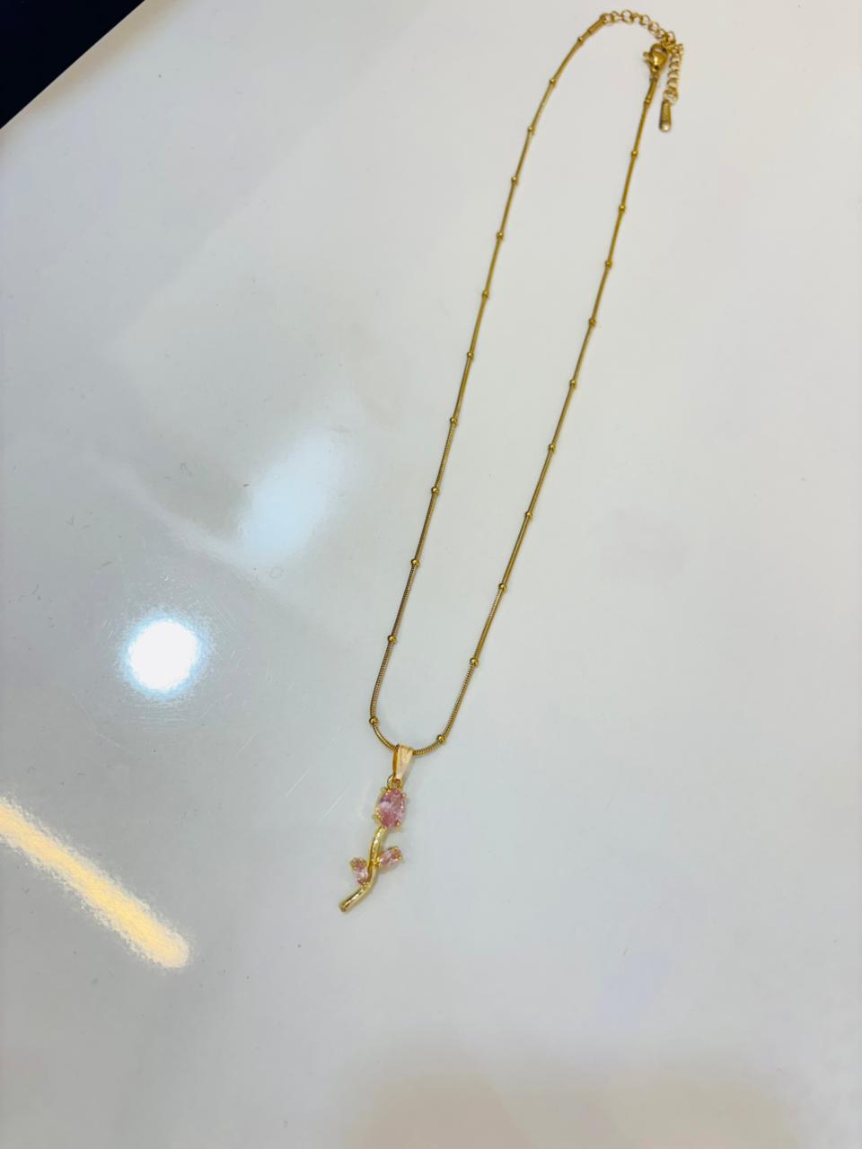 Pink tulip chain