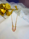 Pink Stone Tulip Chain