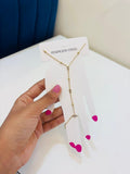 Dainty crystal hand chain